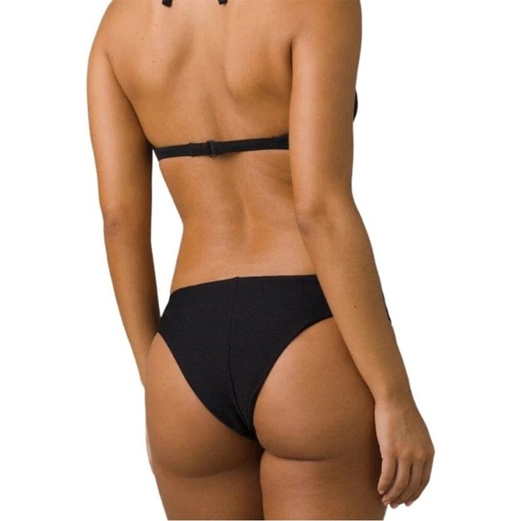 NWT prAna Size Large Black Gemma Swim Bikini Bottom Swimwear - Picture 3 of 13